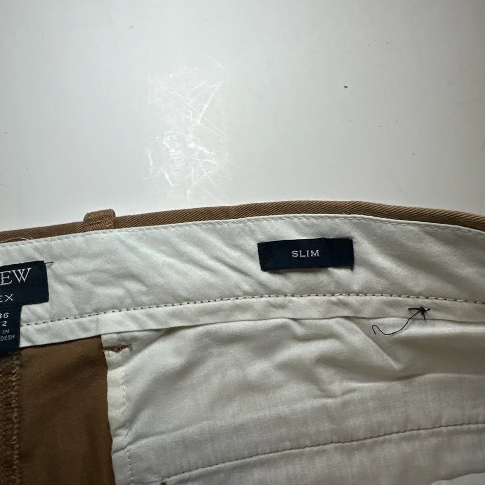 J.Crew‎ flex slim chino men’s pants size 36X32 color river brown